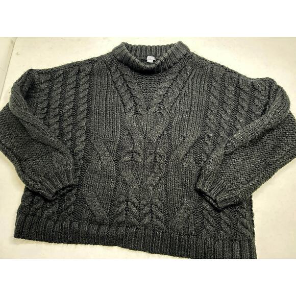 Aerie Black Thick Chuncky Oversized Sweater in Women's XS Crew Neck Long Sleeves - Picture 1 of 6